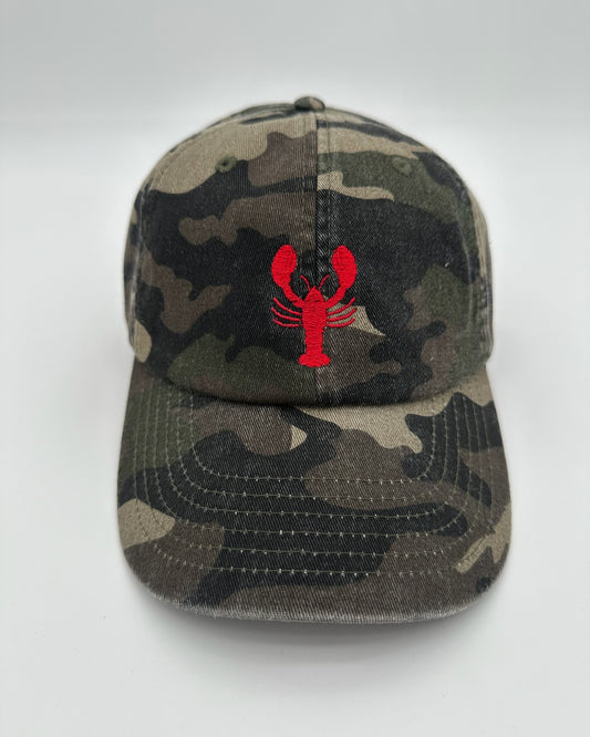 Vintage Cap mit hochwertiger Bestickung Lobster in camo von studio x monaco