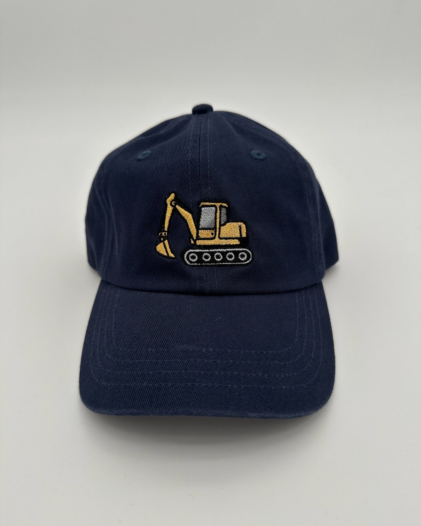 Kinder Baseball Cap mit Bagger Stickerei in blau