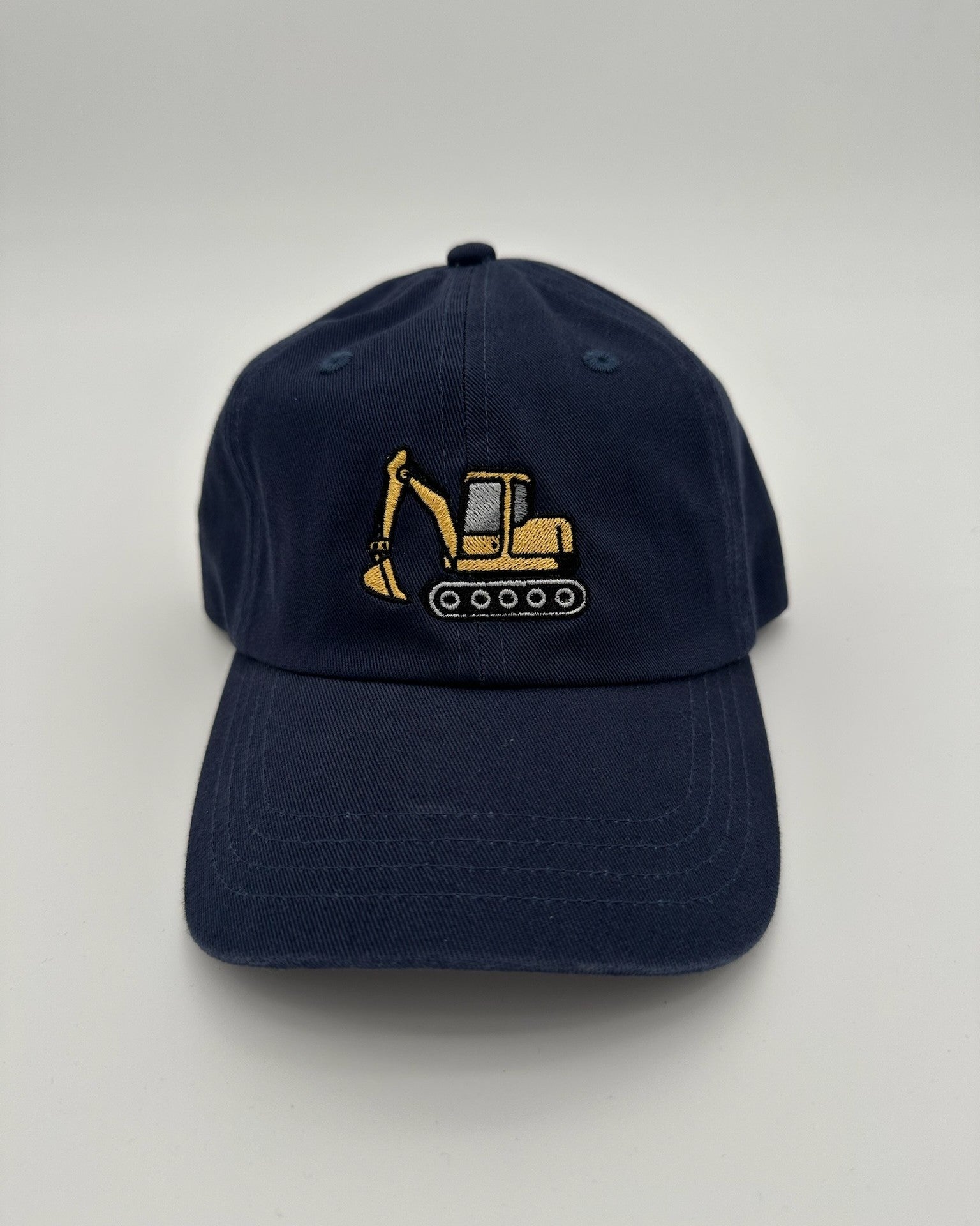 Kinder Baseball Cap mit Bagger Stickerei in blau