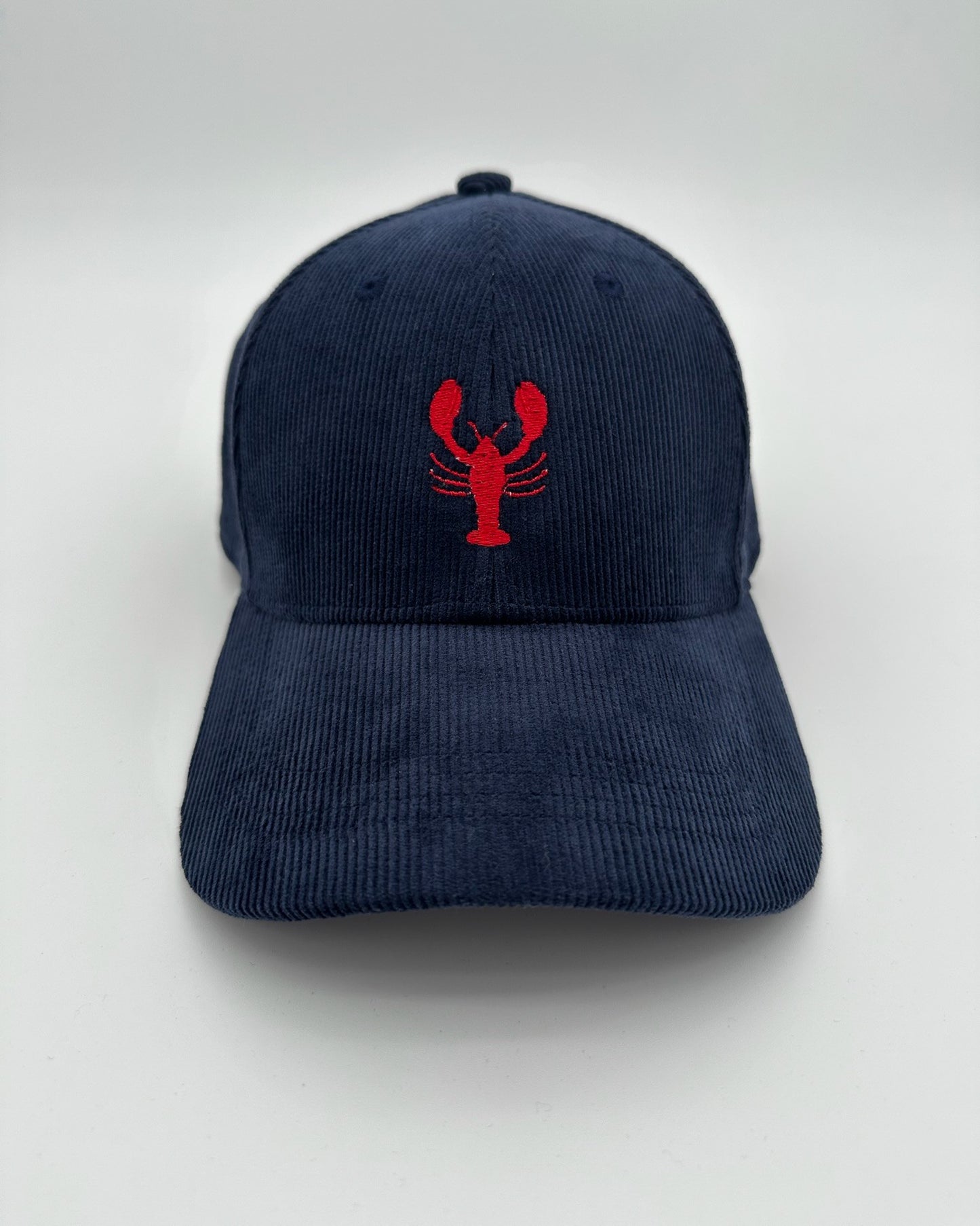 Cord Cap Lobster mit hochwertiger Lobster Bestickung in navy