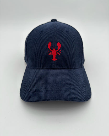 Cord Cap Lobster mit hochwertiger Lobster Bestickung in navy