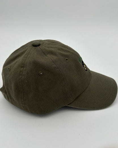 Kinder Baseball Cap mit Traktor Stickerei in grün seitlich