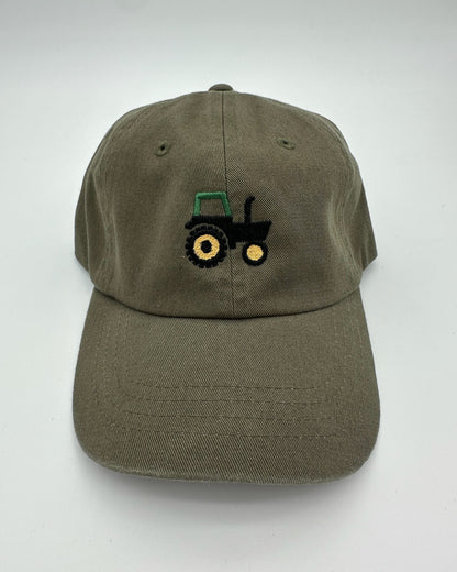 Kinder Baseball Cap mit Traktor Stickerei in grün
