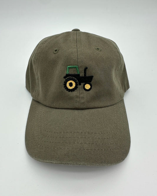 Kinder Baseball Cap mit Traktor Stickerei in grün