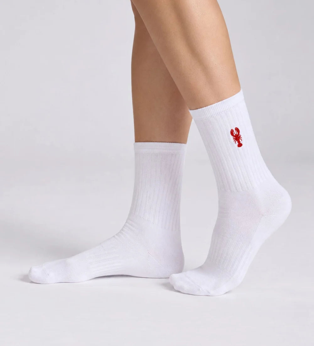 Weiße Lobster Socken von NBDC getragen