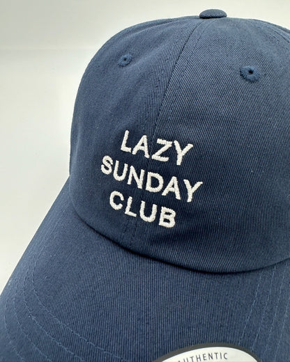 Lazy Sunday Club Baseball Cap aus Baumwolle hochwertig bestickt in navy