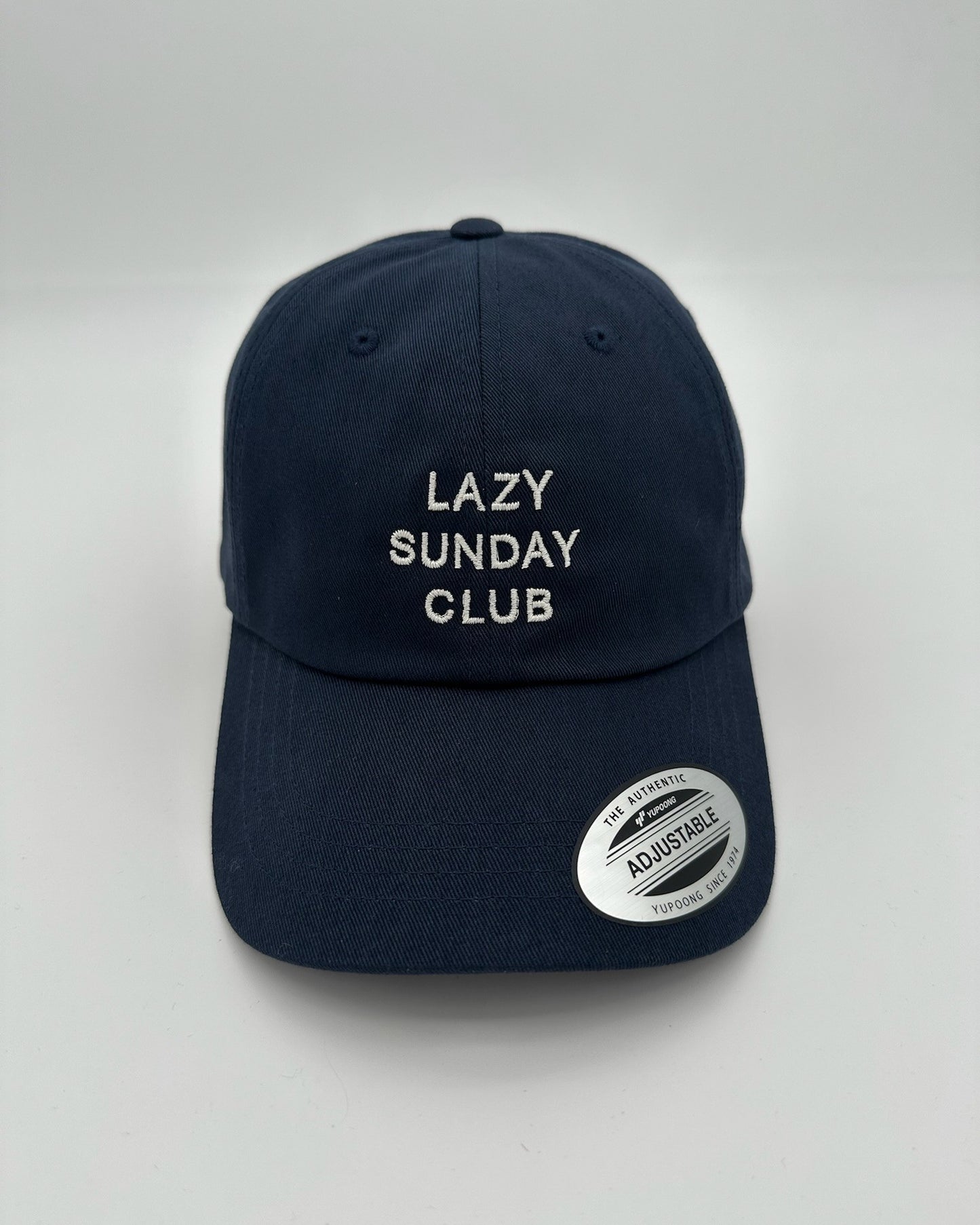 Lazy Sunday Club Baseball Cap aus Baumwolle hochwertig bestickt in Navy