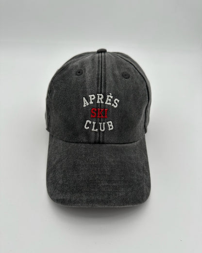 Vintage Cap mit hochwertiger Bestickung Apres Ski Club in black