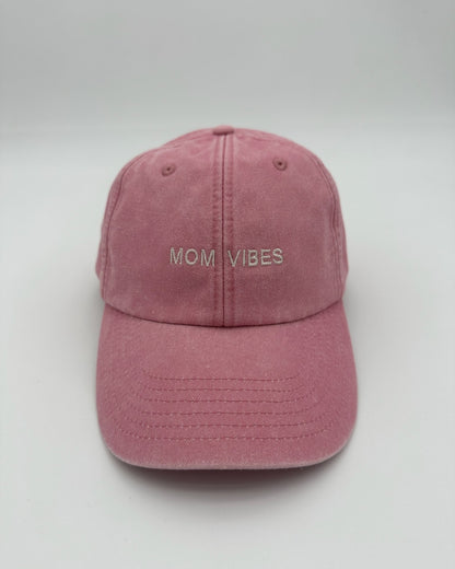 Vintage Cap bestickt MOM VIBES  in dusky pink