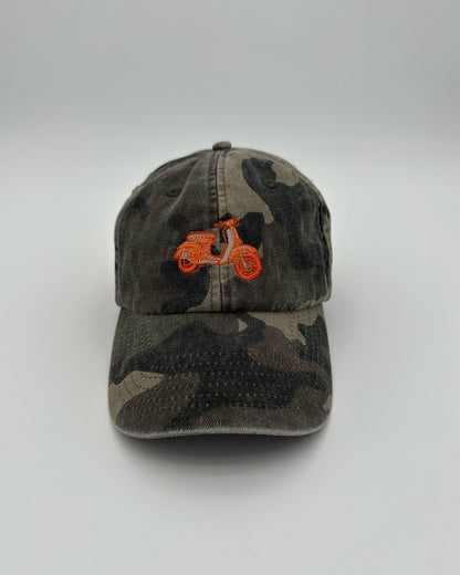 Vintage Cap Retro Scooter mit hochwertiger Bestickung in Jungle Camo