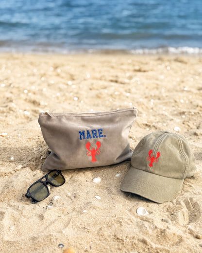 Produktfoto von Velvet Pouch Mare und Vintage Cap Lobster von studio x monaco