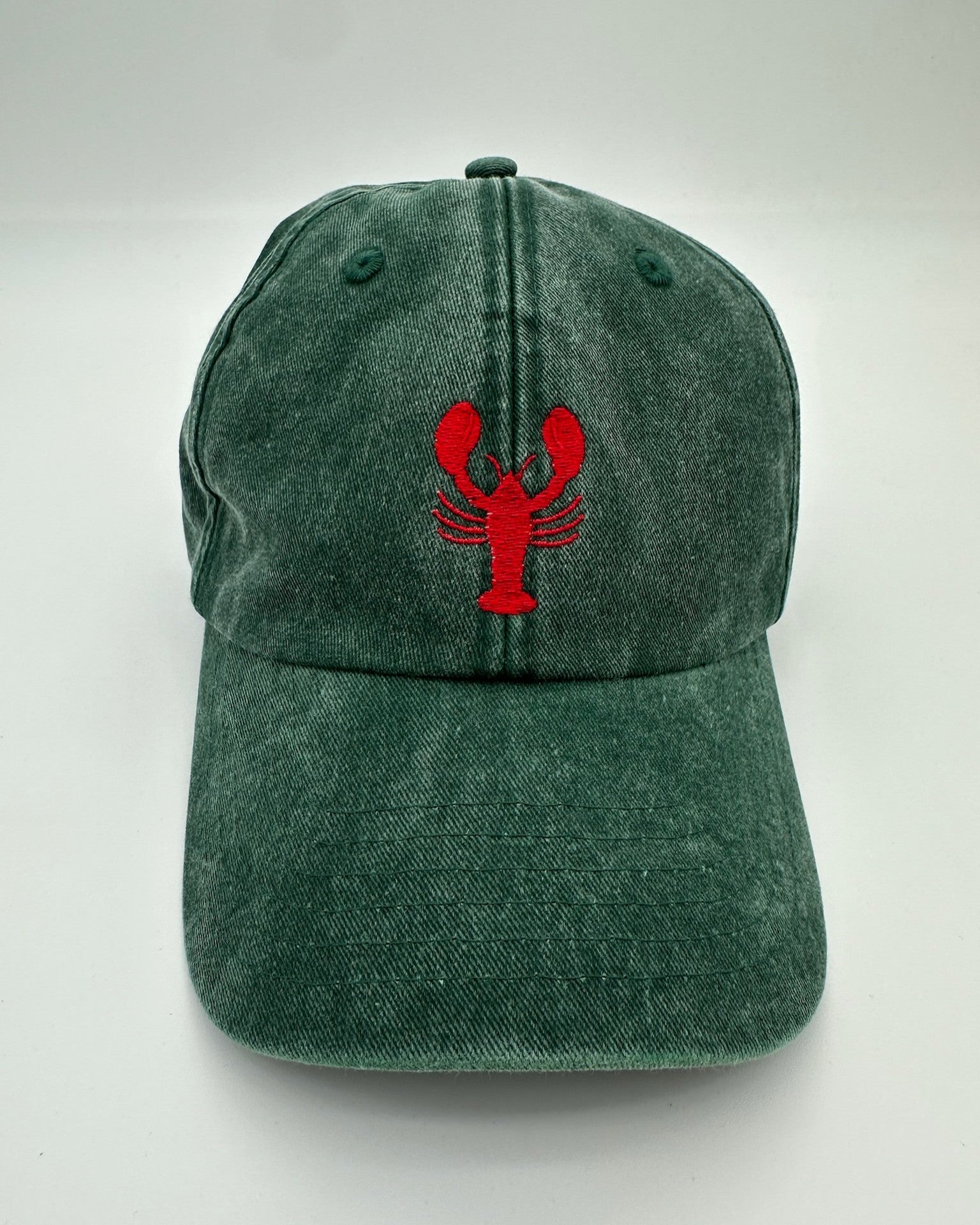Vintage Cap mit hochwertiger Bestickung Lobster in bottle green von studio x monaco