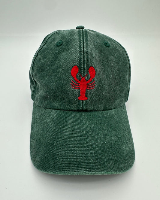 Vintage Cap mit hochwertiger Bestickung Lobster in bottle green von studio x monaco