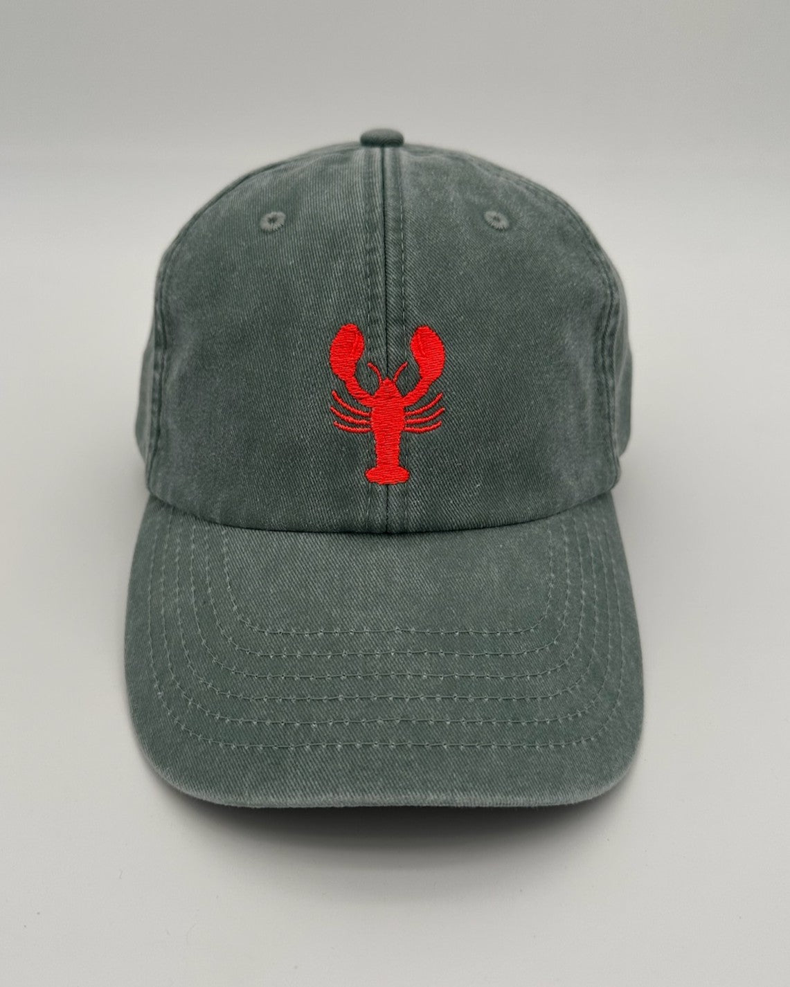 Vintage Cap mit hochwertiger Bestickung Miami Lobster in sage von studio x monaco
