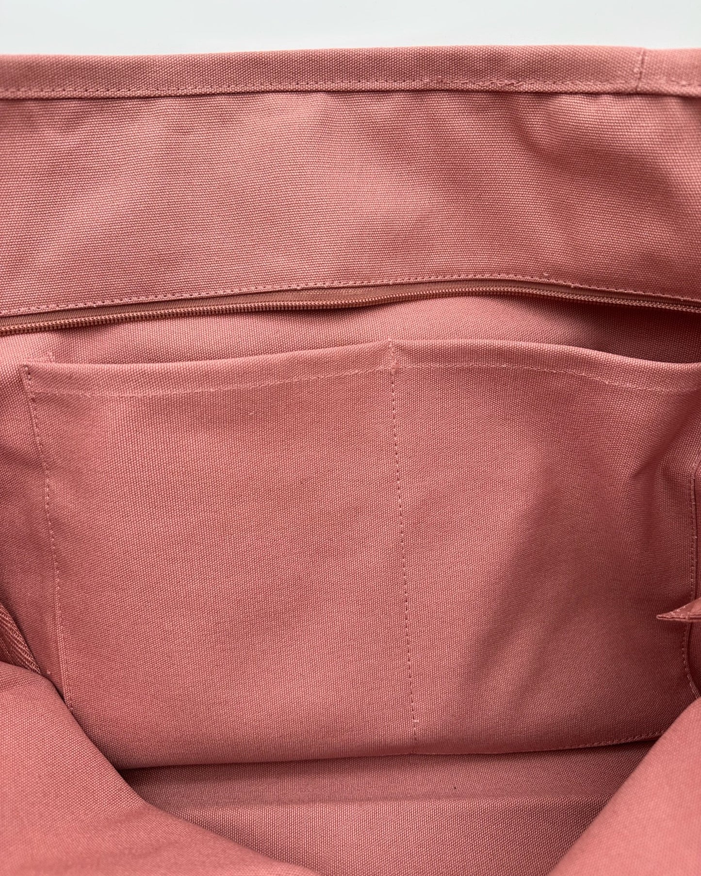 Canvas Tote Bag Strandtasche bestickt Ciao in Rose Innentaschen von studio x monaco