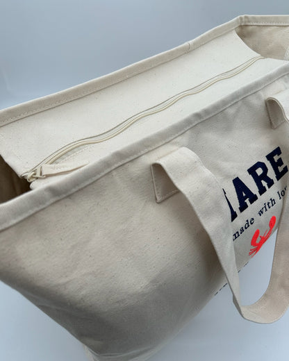Ansicht von oben Reißverschluss Canvas Tote Bag Mare von studio x monaco