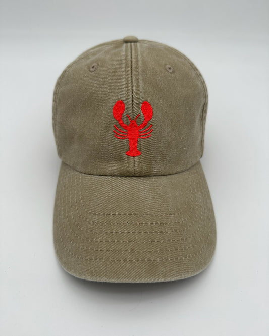 Vintage Cap mit hochwertiger Bestickung Miami Lobster in stone von studio x monaco