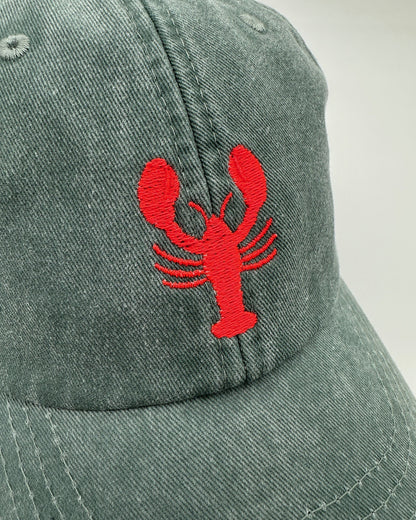 Vintage Cap mit hochwertiger Bestickung Miami Lobster in sage von studio x monaco