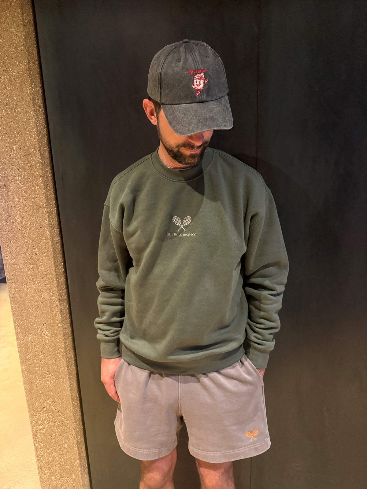 Vintage Cap Mr. Negroni von studio x monaco in vintage black getragen