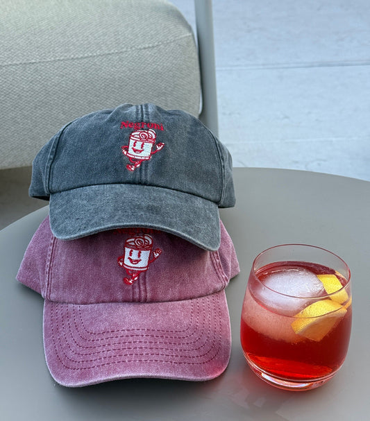 Vintage Cap mit gesticktem "Mr. Negroni" Motiv von studio x monaco