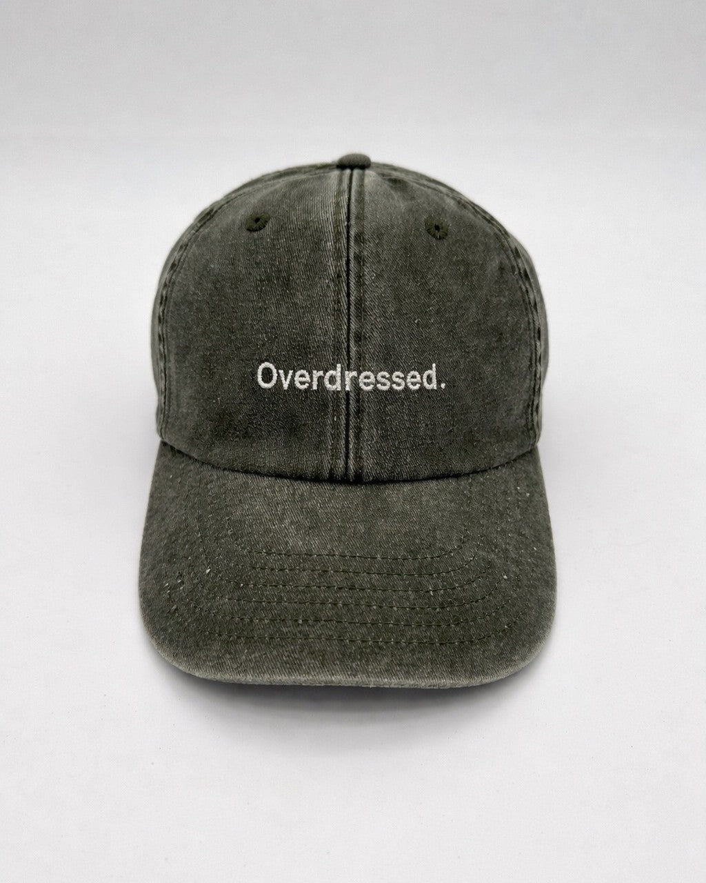 Vintage Cap mit hochwertiger Bestickung Overdressed in olive von studio x monaco