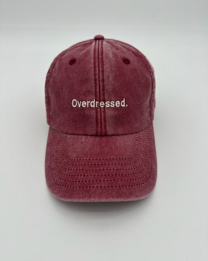Vintage Cap mit hochwertiger Bestickung Overdressed in vintage red von studio x monaco
